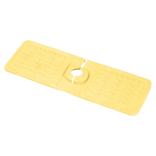 Tapis de protection anti-vidange pour robinet de cuisine - Robinet en silicone - Poignée attrape-gouttes - Tapis d'évier avec un détecteur de pulvérisation rond avec un trou rond - Pour cuisine et