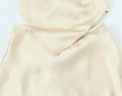 Vestido largo de satén sin mangas con espalda descubierta para mujer 6