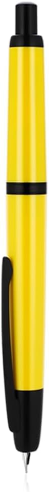 Image of Jinhao 20 Press Fountain Pen Retractable Fine Nib with Converter Capless fountain pen Resin pen Writing Gift Pen (Black clip yellow)