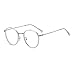 QXAGYUMB Blue resistant glasses, fashionable retro circular frame for women(Transparent gold)