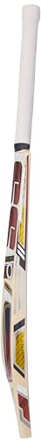 Image of SS Master KW Size-6 Bat, 1000 Grams, Short Handle for Men, Premium Willow for Leather Ball, Lightweight, Strong Grip, Shock Absorption, Ideal for Professional Players