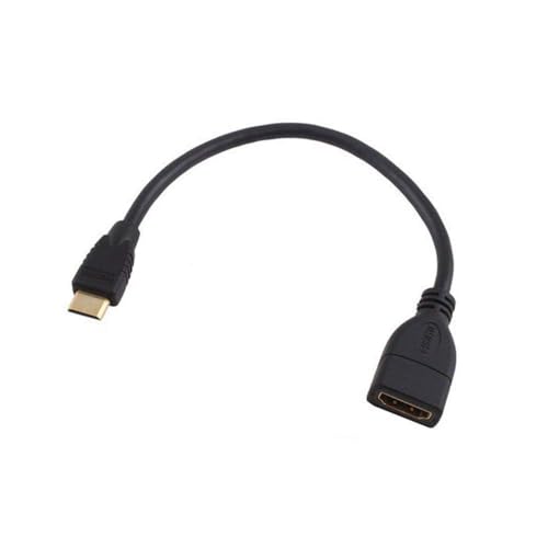 Image of TV-Out Cable (10cm-23cm) 4k High Speed HDMI Male to Female Extension Cable for Google Chrome Cast, fire tv Stick, Laptop /PC, LCD /LED TV, Xbox, PS3 /PS4- Black (Pack of 5)(Imported)