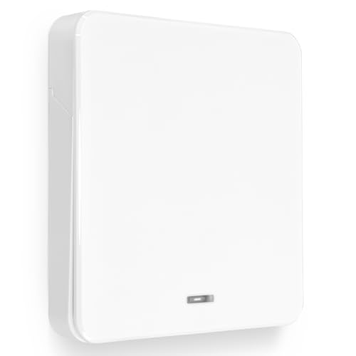 DieseRC Kabelloser Lichtschalter, 86 RF Sicherheitsschalter für Wandpanel, einfache Installation ohne Verkabelung