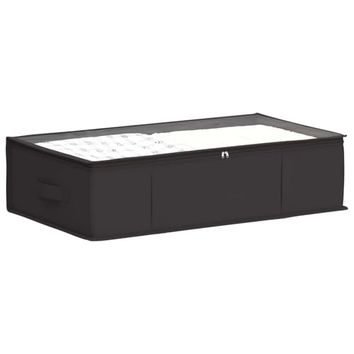 Boîte de rangement pliable anthracite sous lit et armoire