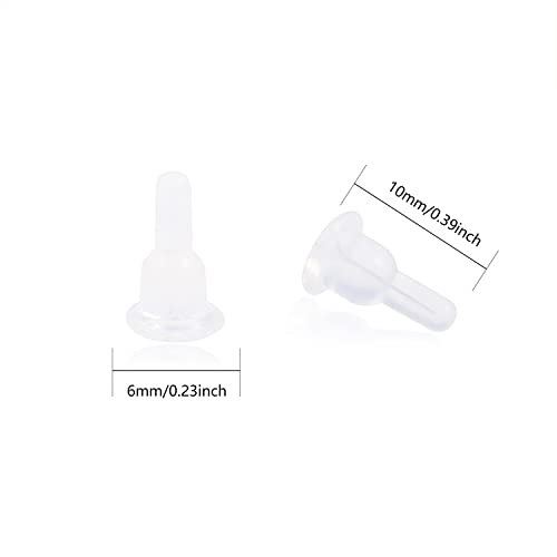 20Pcs Soft Clear Safety Back Pads Silicone Earring Stoppers Answering A Phone Or Hugging And Sleep More Comfortable #TOP3