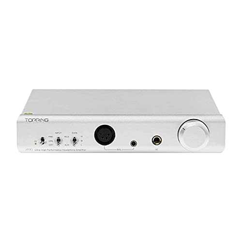 Topping A90 6.35mm Headphone Amplifier 7600mW x 7600mW for D90 Premplifier XLR SE Output Desktop HiFi Full Balanced Amplifier (Silver) - Thumbnail 2