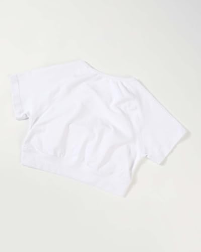 Image of AUROLA Influence Women Crop Top Short Sleeve Compression Workout T-Shirt | Raglan Short Sleeve Crop Top, High-Stretch Seamless Knit, Stay-Put Ribbed Underband, Soft Breathable Comfort