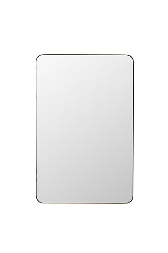 Kare Miroir Mural Design Simply Doré Miroir avec Cadre pour Couloir, Salon, Chambre à Coucher, 90 x 60 cm
