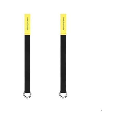 Slappyshirts 2PCS Rear Door Pull Rope Model Door Emergencies Safety Pull ABS Construction Rope for Tesla Handle Car Accessory Cover