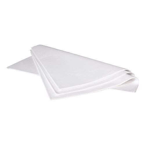 Clairefontaine 393601C - Une Rame De Papier De Soie Blanc - 480 feuilles - Format : 50x75cm - 18g - Couleur : Blanc - Emballage Cadeau, Décoration, Loisirs Créatifs, Emballage Fleurs, DIY