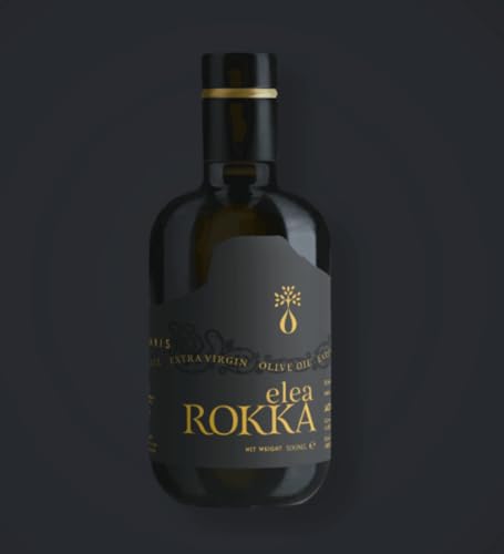 Elea Rokka - Yiannarakis Extra Virgin Olive Oil, Premium Early Harvest, Cold Pressed,Low Acidity(0.3-0.5) 500ml (6 bottles)