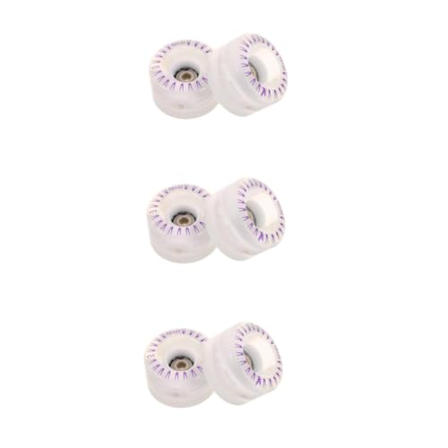 Vaguelly 3 Juegos Ruedas De Patines Ruedas De Scooter Iluminar Las Ruedas De Skate Ruedas De Patineta Blandas Ruedas Iluminadas para Patines PU Transparent 2 Piezas * 3