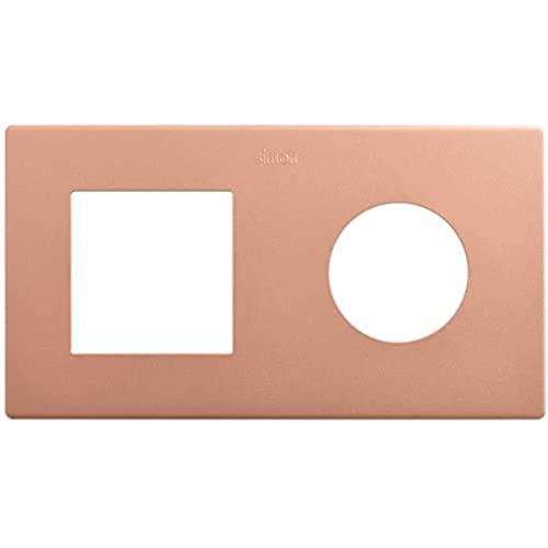 Prise CLEAN schuko cadre 2 postes ICON plaque finition minimale - 2