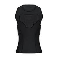 Youth Kids Padded Football Shirt, Rib Protectors Compression Shirt with Pads, Basketball Protective Gear Rugby Tank Top YM