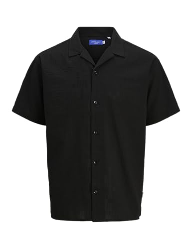 JACK & JONES Jorluke Seersucker Resort T-Shirt S, Noir, XL