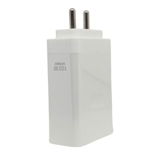 Image of Original Fast Charging Adaptor (White) Compatible with Samsng, One Plus, Real me, Xia omi, H TC and Op po Mobiles, Dash, Warp, Vooc, Supervooc All Protocols Supported | 100WATT (Only Adapter)
