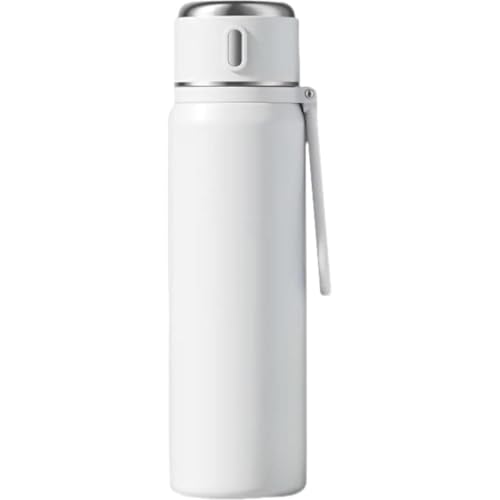 Wyazziv ���� �^��f�M�P�[�^�C�}�O ���݌��O���Ă������ȒP �y�ʃ^�C�v �����^�b�`�I�[�v�� �X�e�����X �{�g�� �ۉ��ۗ� ����~�� (White,450ml)