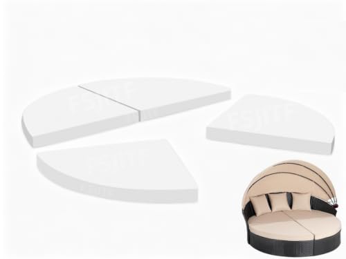 FSJITF Patio Round Daybed 66 4 in 1 High-Density Foam