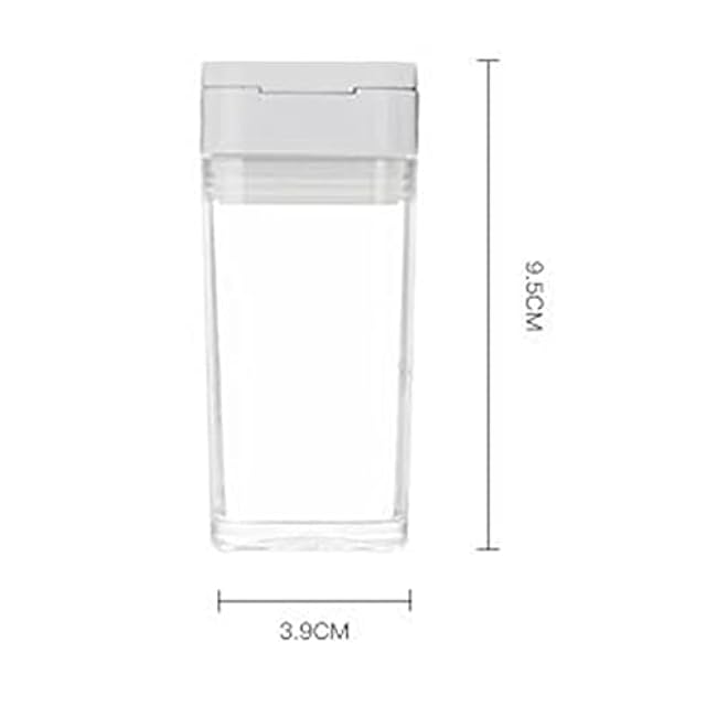 Sugar Bowl with lid Plastic Transparent Seasoning Bottle Set Kitchen Tools Soy Sauce Vinegar Container Simple Pepper and Salt Shaker Spice Jar