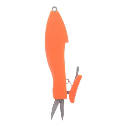 JUMPLAWN Tijeras de Pesca Plegables de Acero Inoxidable con Diseño Retráctil Herramienta Versátil para Cortar Hilo Trenzado y Accesorios de Pesca Portátiles y Duraderas para Aficionados al