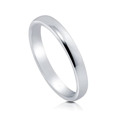 BERRICLE Sterling Silver Wedding Rings Band for Women, Rhodium Plated