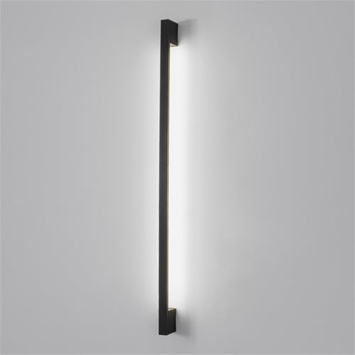 Lámpara de pared interior LED negra de 60cm para pasillos y salones modernos