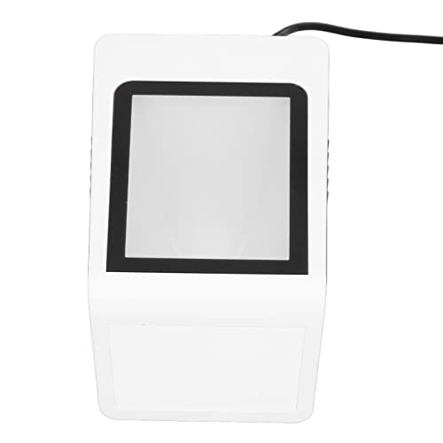 aqxreight Escáner de Código de Barras de Escritorio Indicaciones de Voz Manos de Identificación Automática Lector QR con Cable USB para PC Máquina POS Cualquier Software Escáner de Código de Barras
