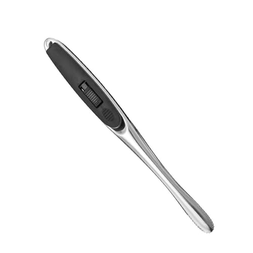 Mllepjdh Pinzas de acero inoxidable para barbacoa con agarre antideslizante, herramienta de cocina para asar y hornear al aire libre