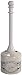 Eagle 1205BEI Galvanized Steel Cigarette Butt Receptacle, 5 gallon Capacity, 40" Height, 12" Diameter, Beige