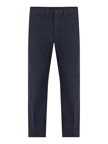 Tommy Hilfiger Herren Stoffhose Denton Brushed Check Anzughose, Blau (Desert Sky), 31W/34L – Ansicht 1