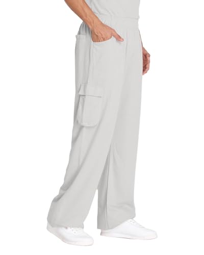 Image of CHKOKKO Men Casual Track Pant Regular Fit Lower with Pocket LightGrey 5XL
