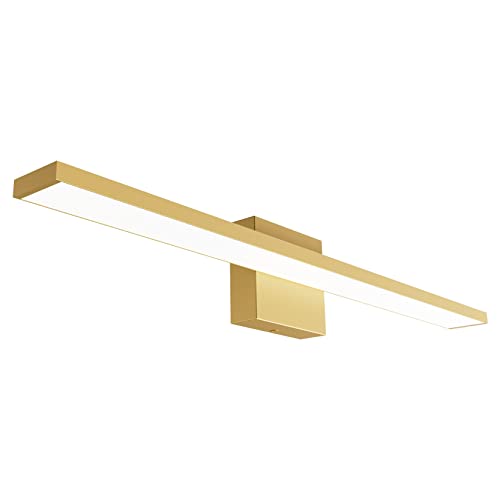 Ralbay 24inch Modern Gold Bathroom Vanity Light 20W Frosted Aluminum Modern LED Gold Bathroom Light Fixtures White Light 6000K Ralbay 24inch Modern Gold Bathroom Vanity Light 20W Frosted Aluminum Modern LED Gold Bathroom Light Fixtures White Light 6000K