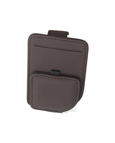 Support de lunettes de soleil pour voiture en cuir noir pour pare-soleil