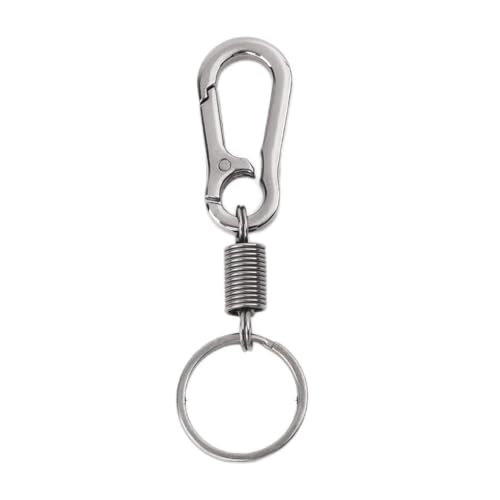 ohodhmnu Mosquetón retráctil de metal con hebilla para pantalones de calabaza, llavero resistente para cinturón perdido al aire libre