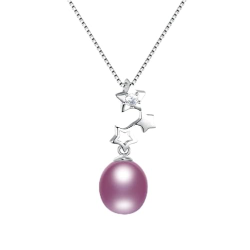 Collier de perles ovales naturelles et pendentif étoile pour vos soirées