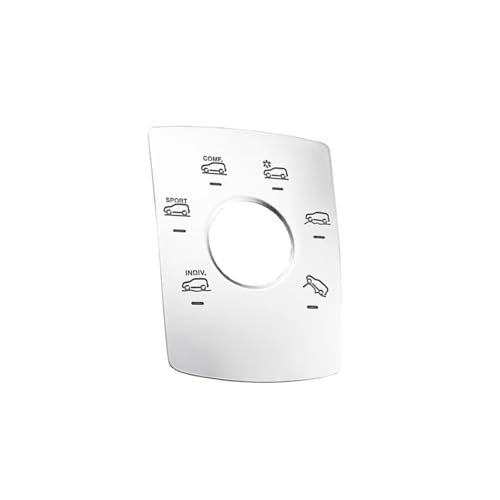 Autocollants bouton Benz ML W166 GL X166 style B argenté pour panneau multimédia