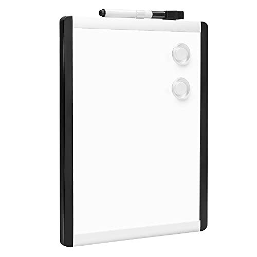 Comparison: Best Magnetic Whiteboard For Fridge 8 Amazon Basics Small Dry Erase Whiteboard, Magnetic Whiteboard with Marker and Magnets, 8.5" x 11", Plastic/Aluminum Frame