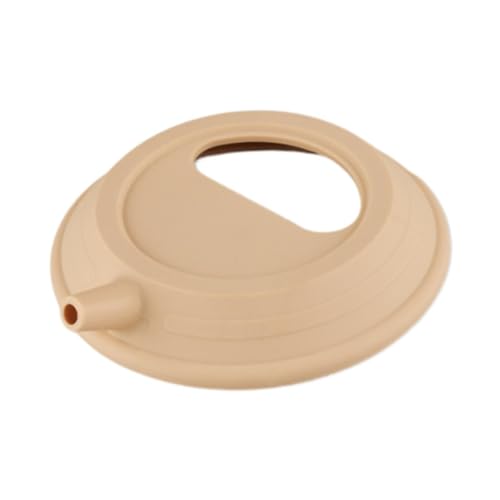 Menolana Silicone Lid for Camping Bowl Replacement Utensil Tableware Universal Round Outdoor Bowl Cover Airtight for Beach BBQ Fishing, Khaki