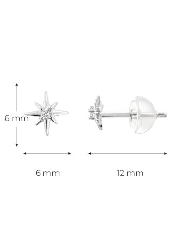 Image of S925 Sterling Silver Earrings, Hypoallergenic Stud for Women & Men | Minimalist Dainty Design, Solid 925 Sterling Silver or with 18K Gold Plate, Daily /Party Wear, Birthday Gift, Silver or Gold
