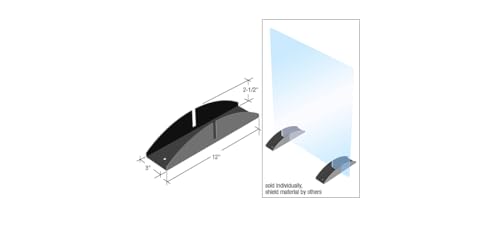 Support acrylique 3/8 CRL PSBASE38 rail inox brossé plaque 10 mm