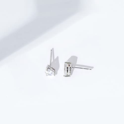 Amazon Collection Platinum-Plated Sterling Silver Infinite Elements Cubic Zirconia Pear-Cut Stud Earrings #TOP4