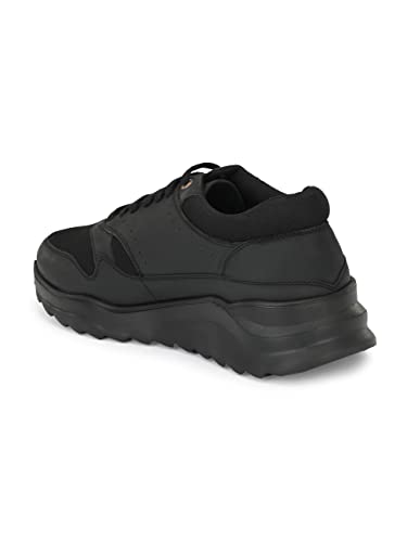 Image of Delize Mens Black Brown Sneakers 61753