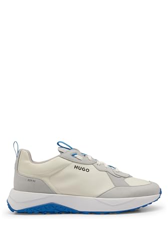 Image of HUGO Mens Running Style Mix Material Sneakers