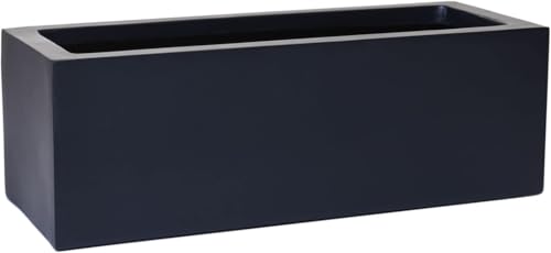 VIVANNO Blumenkasten Balkonkasten Pflanzkasten Fiberglas FLOBO anthrazit -...