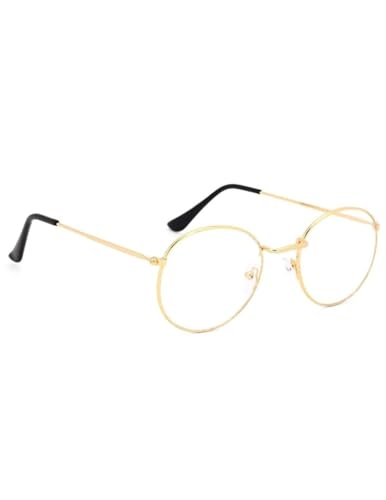 Image of BookMyCostume Golden Spects Gandhiji Glasses Santa Claus Scholar Drama Theater Spectacles for Role Play Costume Accessory | Kids