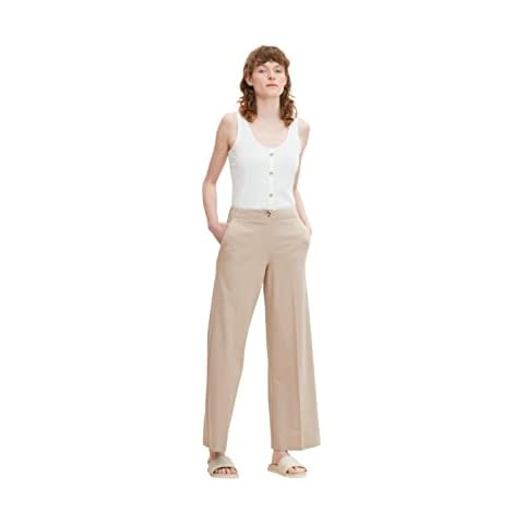 TOM TAILOR Damen Lea Straight Stoffhose 1033285, 26353 Cover
