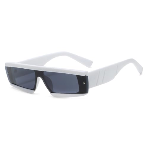 Lunettes de soleil carrées sans bord verres teintés protection UV400 unisexes