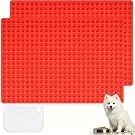 Baking Mat Dog Biscuits 2 Pcs,Silicone Baking Moulds with 468 Grids