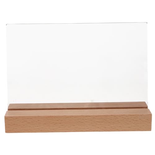 Présentoir acrylique de qualité supérieure avec base en bois stable