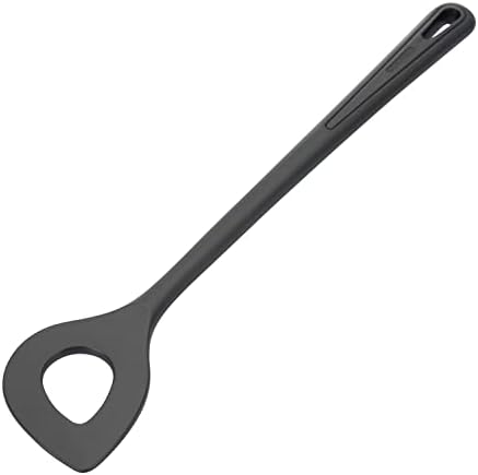 Westmark Spiczasta łyżka do gotowania + Łyżka do mieszania/gotowania w zestawie, 2-cz., Odporność na wysokie temperatury do 270°C, Tworzywo sztuczne, Gentle-Plus, Czarny, 288722E9